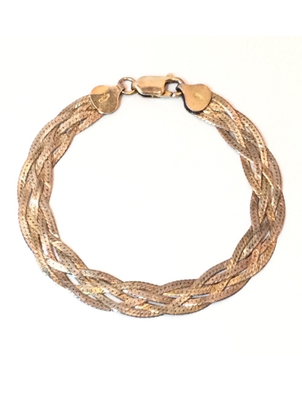 Sterling with Gold Wash Bracelet - Braided Strands
